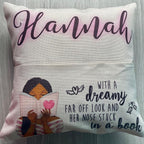 Personalized Pocket Pillow with Insert and Cover, Decorative Reading Pillow, Best Gift for children