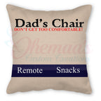 Fathers Day, Personalized pocket pillow with Insert and Cover,Best Gift for Dad, Father's Day gift