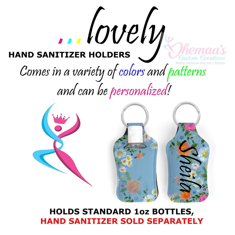 Hand Sanitizer Holder  - Hand Sanitizer Keychain - hand sanitizer pouch- Personalized hand sanitizer holders