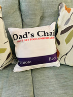 Fathers Day, Personalized pocket pillow with Insert and Cover,Best Gift for Dad, Father's Day gift