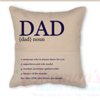Fathers Day, Personalized pocket pillow with Insert and Cover,Best Gift for Dad, Father's Day gift