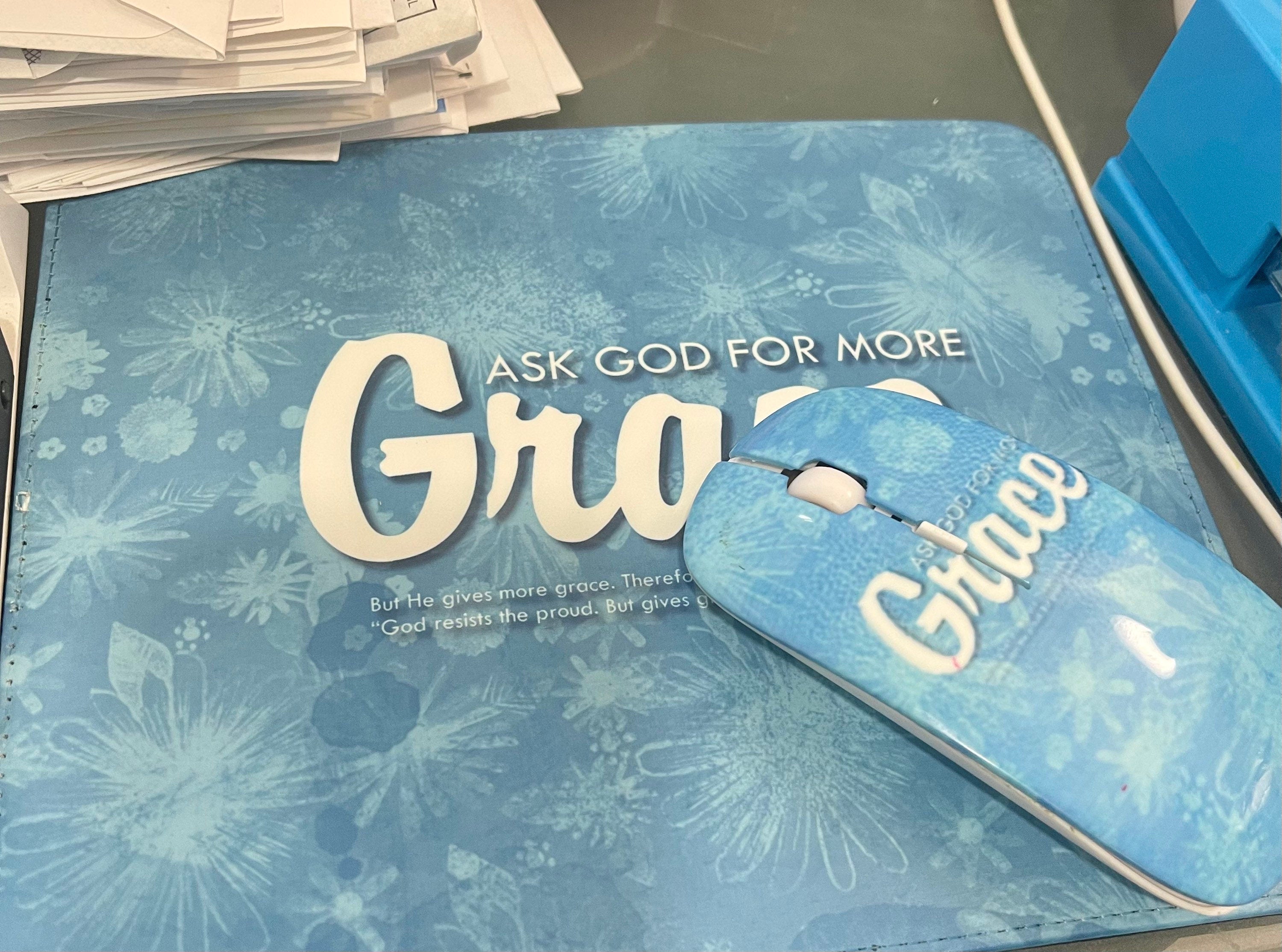 Mousepad & Matching Coaster, Neoprene, Rubber Non-Slip Backing, Gift for Christmas, Birthday, Mother’s Day