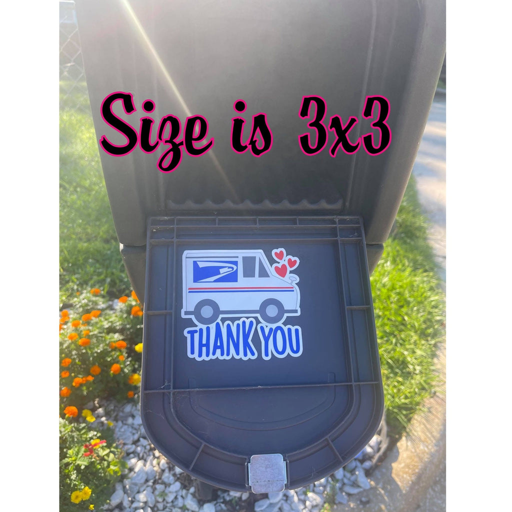 Thank you postal carrier | mail carrier | USPS | sticker decal | Laminated sticker