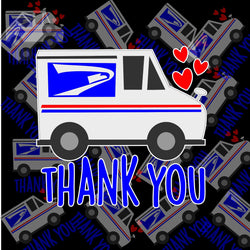 Thank you postal carrier | mail carrier | USPS | sticker decal | Laminated sticker