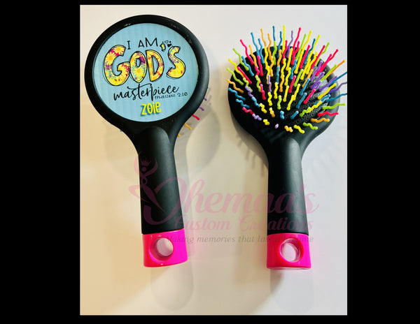 Personalized Hair Brush, Custom Brush, Birthday Party Favor, Spa Party Gift, Sleepover Gift, Bridal Gifts, Stocking, Kid, Child