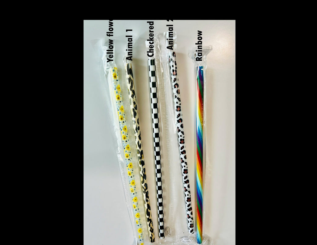 Skinny Tumbler Replacement Straws | Individually Wrapped Straws | Colorful Reusable Straws | Cup Straws | Straws