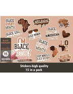 Black History | Black History Month | 15 Piece Sticker Set | African American Quotes | Laminated