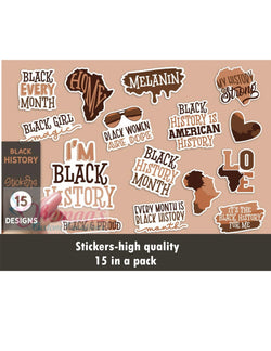 Black History | Black History Month | 15 Piece Sticker Set | African American Quotes |
