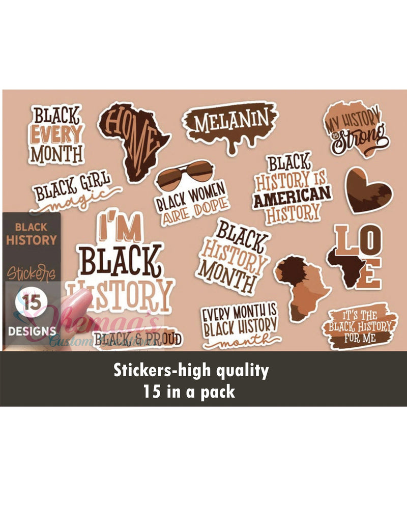 Black History | Black History Month | 15 Piece Sticker Set | African American Quotes | Laminated