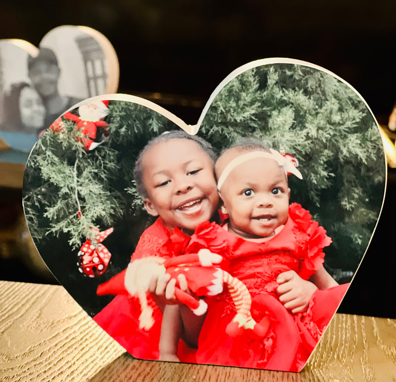 Personalized Wood Heart Photo Gift for Valentines Day, Custom Heart Picture Gift for Mom, Photo Gifts for Grandma, Photo Gifts on Wood