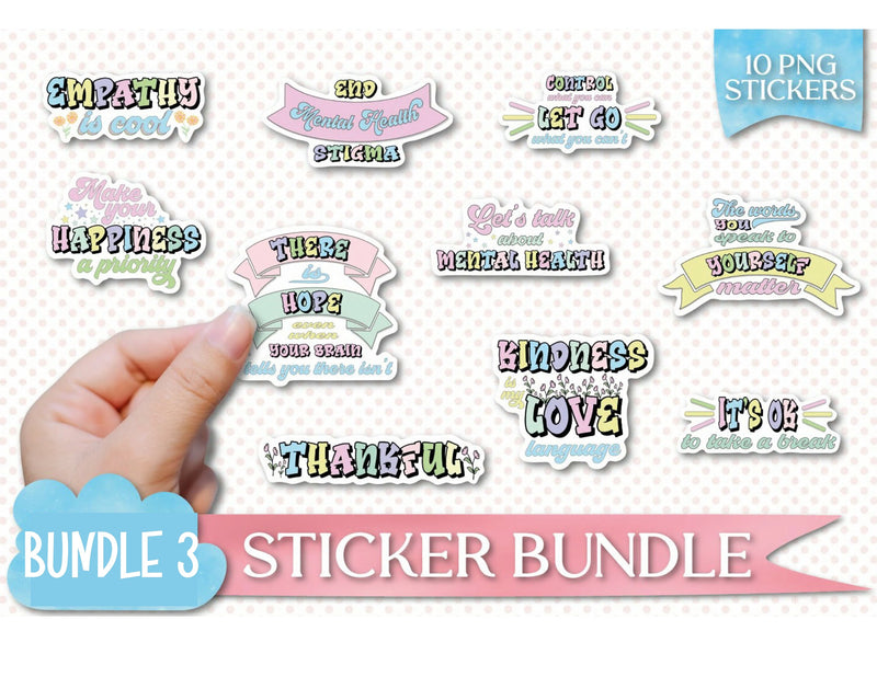 Stickers | Sticker Packs | Mental Health | Positivity Stickers | Encouragement Stickers | Uplifting Stickers
