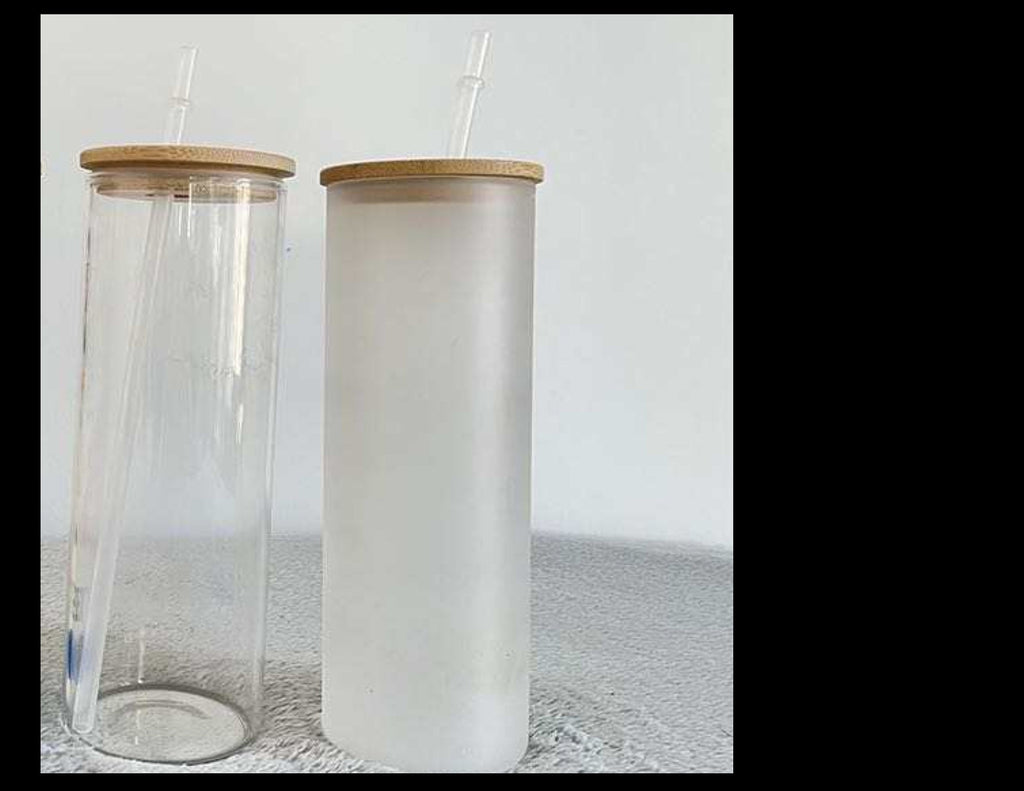 25oz Clear or Frosted Tumbler, Tumbler, Skinny tumbler, Personalized gift, Custom gift, Glass Tumbler
