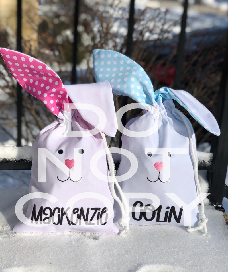 Bunny Basket, Bunny gift bag, Spring Gift Bag, Gift Bag