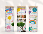 Bible Affirmation Tumbler, 25oz Clear or Frosted Tumbler, Tumbler, Christian Tumbler, Personalized gift, Custom gift, Glass Tumbler