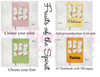 Notebook, Journal, Blank Journal, Blank Notebook, Writing Tablet, Diary, Journal, Memo book, Fruits of the Spirit