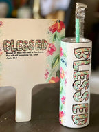 Personalized Tumbler, 20oz Tumbler, Floral Tumbler, Custom Tumbler