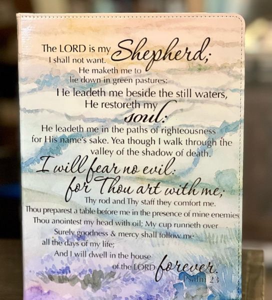 The Lord is my Shepherd Tumbler, 20oz Tumbler, Christian Tumbler, Personalized gift, Custom gift, Notebook