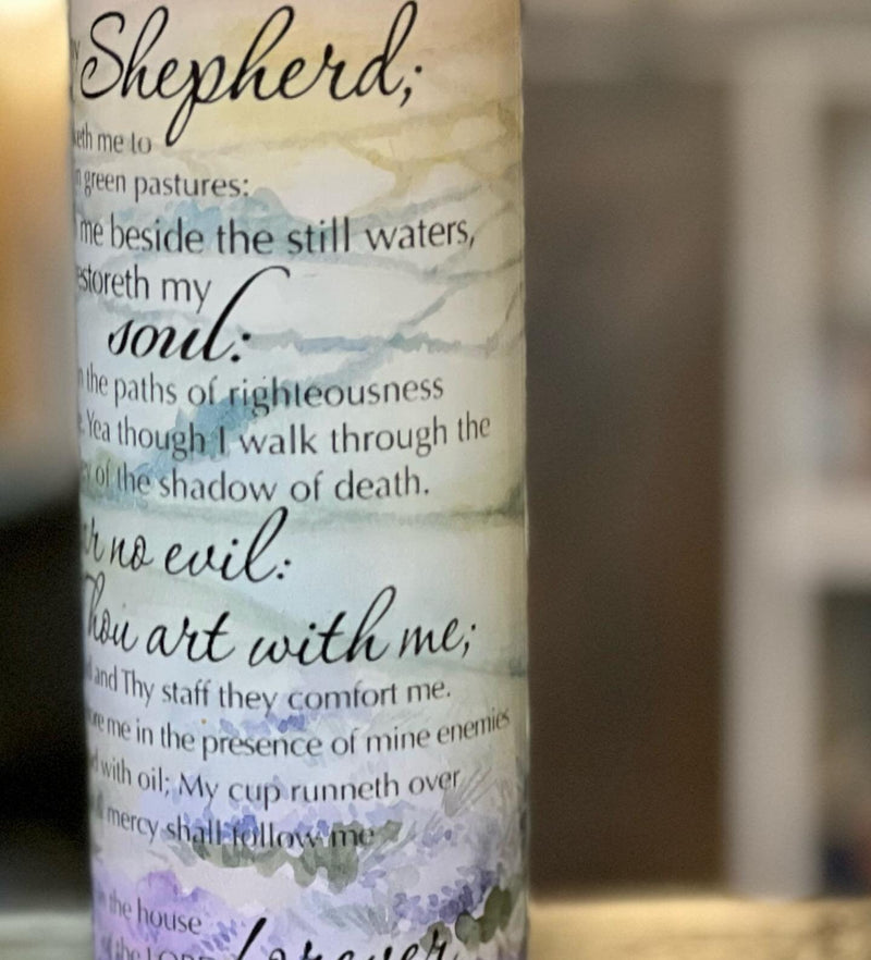 The Lord is my Shepherd Tumbler, 20oz Tumbler, Christian Tumbler, Personalized gift, Custom gift, Notebook