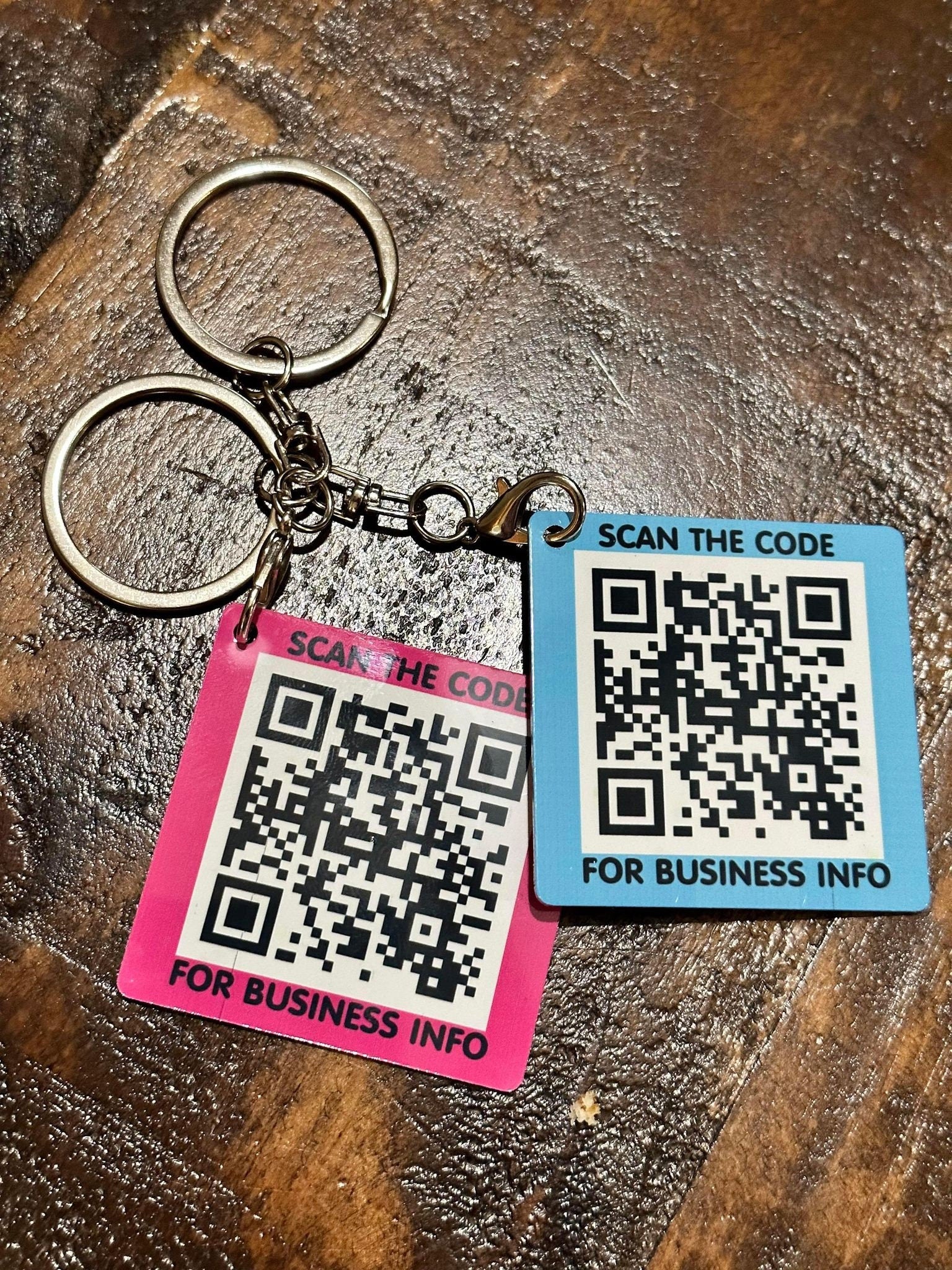 Custom Metal QR Code Keychain for Business Networking