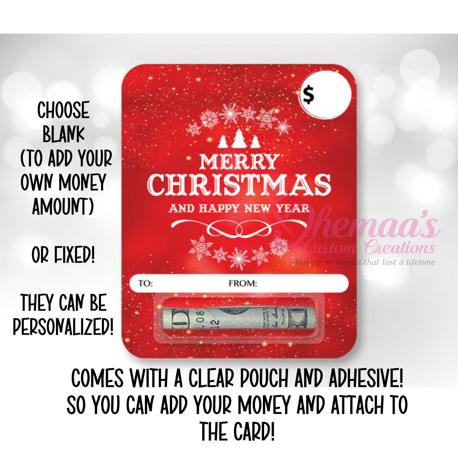 Christmas Money Card, Money Card Holders, Festive Money Holders, Christmas Gift, Wooden Money Card Holder