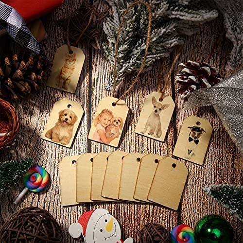 Wooden name tags, Christmas Tags, Personalized Tags, Picture Tags, Wooden Christmas Tags