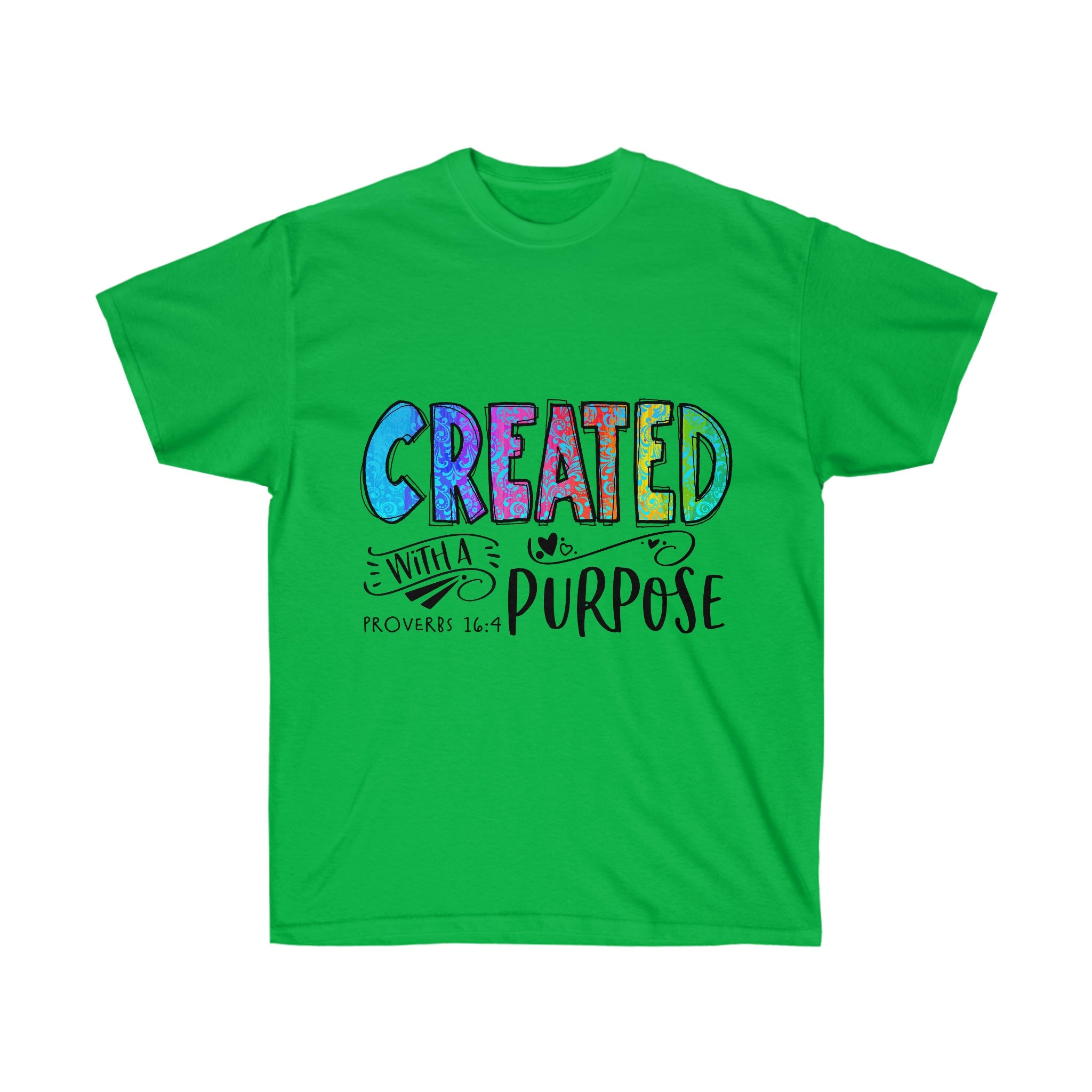 Christian t-shirt, Christian shirt, Christian tee, Bible shirt, Unisex Ultra Cotton Tee, Created with a purpose