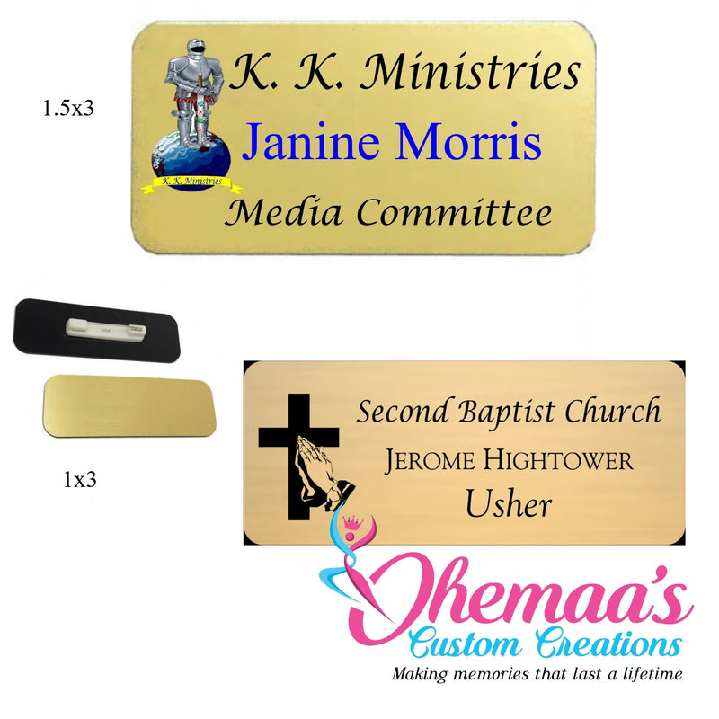 Name badge| custom pins| personalized name badge| personalized pin| custom ID badge | church badge |office badge