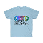 Christian t-shirt, Christian shirt, Christian tee, Bible shirt, Unisex Ultra Cotton Tee, Created with a purpose