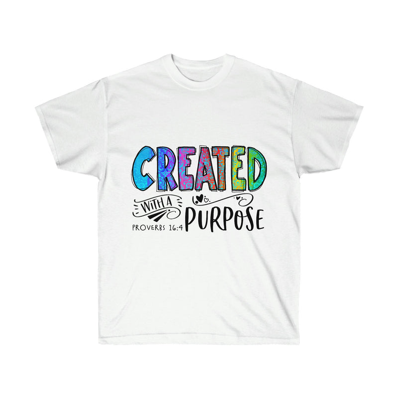 Christian t-shirt, Christian shirt, Christian tee, Bible shirt, Unisex Ultra Cotton Tee, Created with a purpose