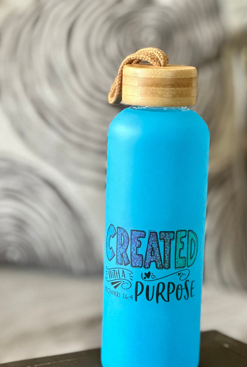 20oz Frosted Color Tumbler, Water Bottle, Frosted Tumbler, Scripture Tumbler, Personalized gift, Custom gift, Glass Tumbler