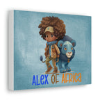 Canvas Gallery Wrap, African Boy with Lion