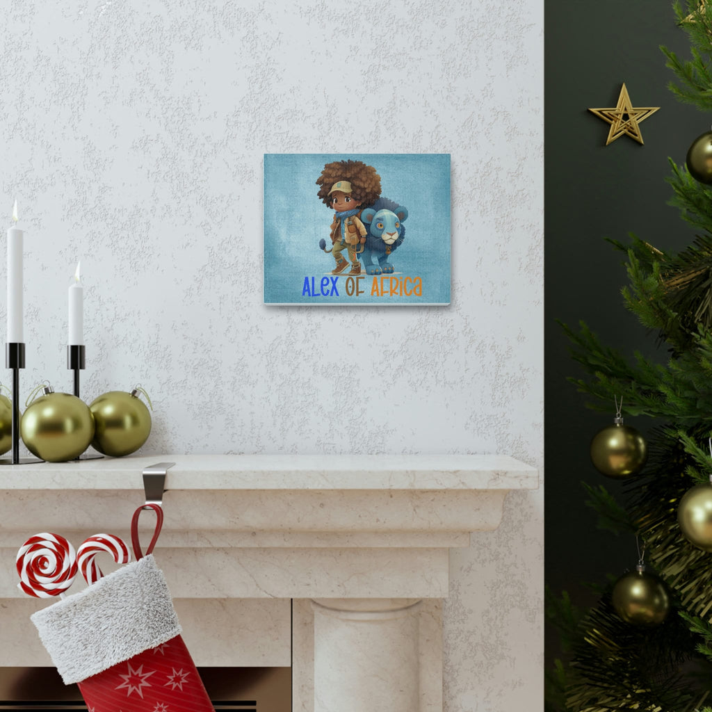 Canvas Gallery Wrap, African Boy with Lion