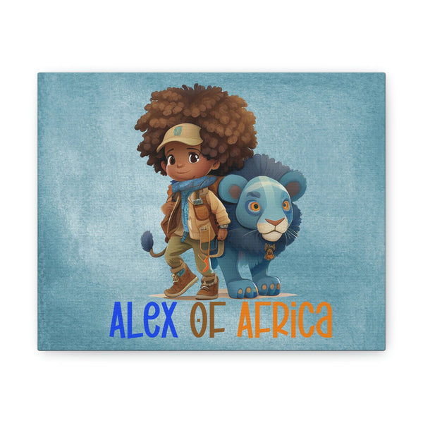 Canvas Gallery Wrap, African Boy with Lion