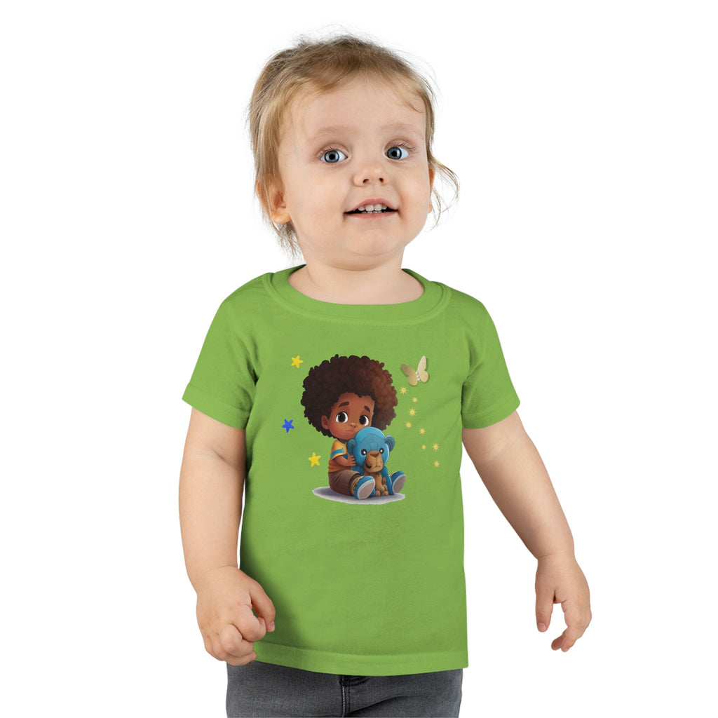 Toddler T-shirt, Boy with Bear, Kid's T-shirt, T-shirt