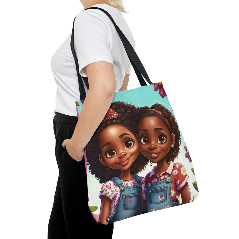 Tote Bag, Spring Tote, Afro Girls Tote
