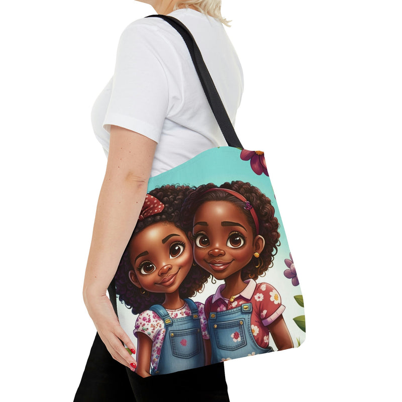 Tote Bag, Spring Tote, Afro Girls Tote