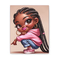 Afro Girl Canvas, African Canvas, Canvas for Home Decor, Wall Decoration, Housewarming Gift, Girl Canvas, Room Decor