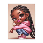 Afro Girl Canvas, African Canvas, Canvas for Home Decor, Wall Decoration, Housewarming Gift, Girl Canvas, Room Decor