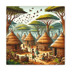 African Canvas, Canvas for Home Decor, Wall Decoration, Housewarming Gift, Room Decor