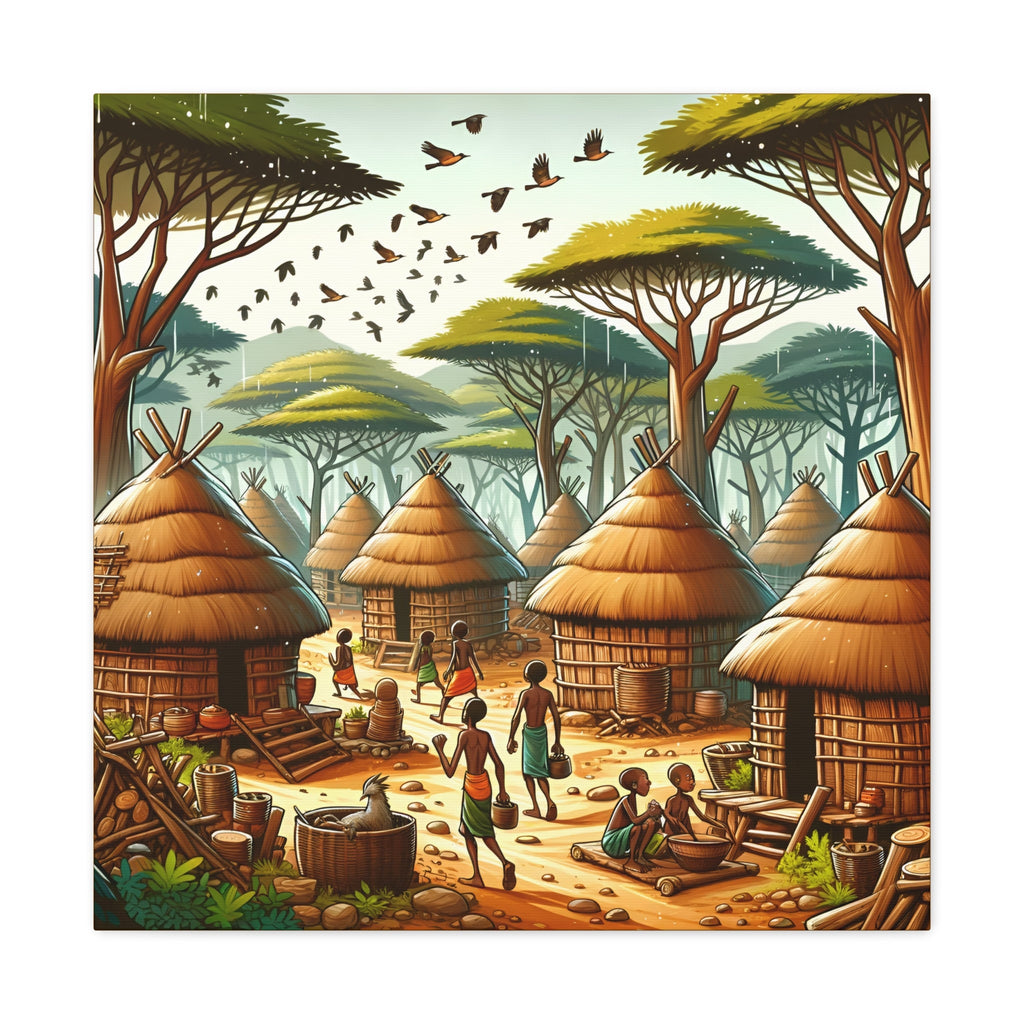 African Canvas, Canvas for Home Decor, Wall Decoration, Housewarming Gift, Room Decor