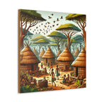 African Canvas, Canvas for Home Decor, Wall Decoration, Housewarming Gift, Room Decor