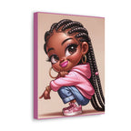 Afro Girl Canvas, African Canvas, Canvas for Home Decor, Wall Decoration, Housewarming Gift, Girl Canvas, Room Decor