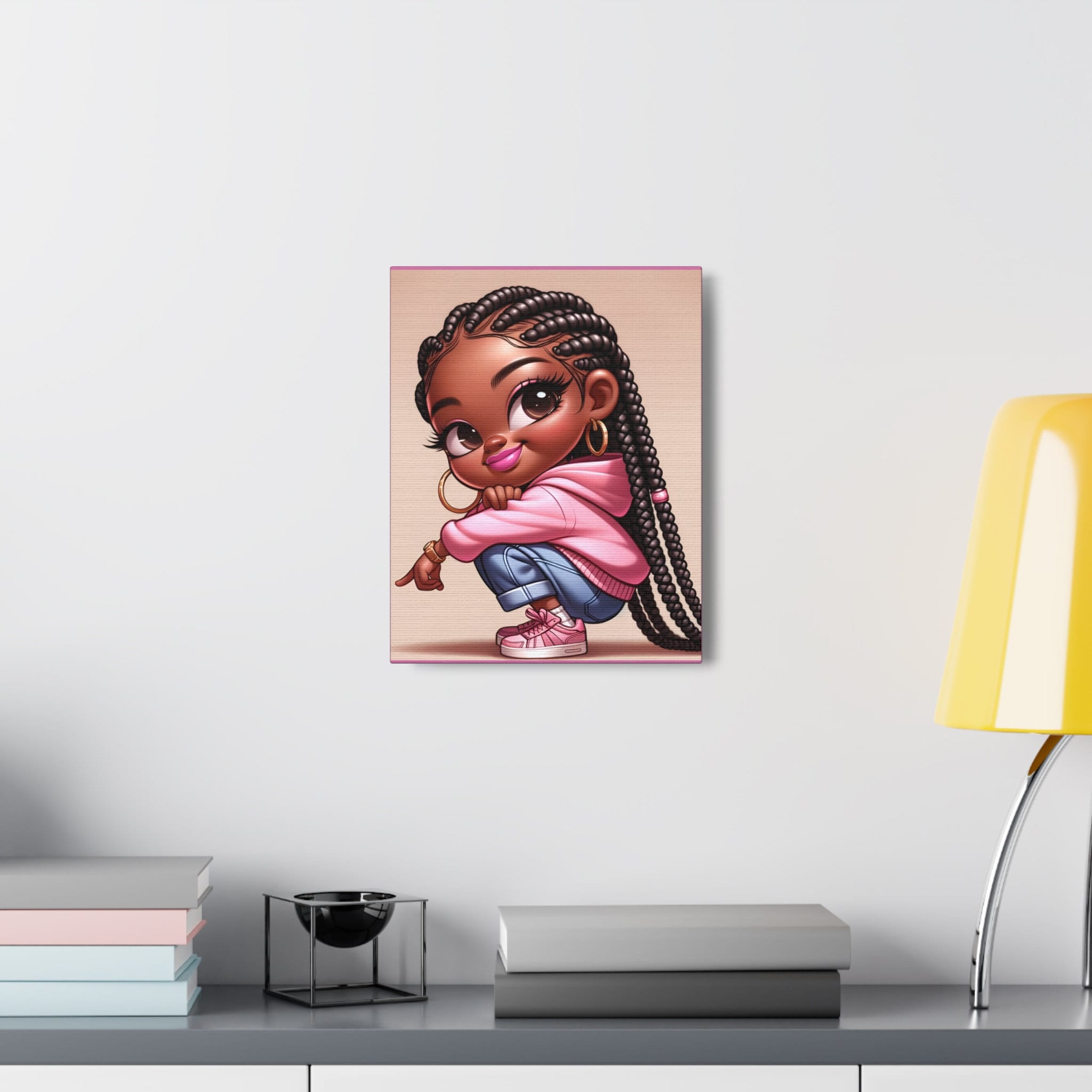 Afro Girl Canvas, African Canvas, Canvas for Home Decor, Wall Decoration, Housewarming Gift, Girl Canvas, Room Decor