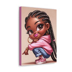 Afro Girl Canvas, African Canvas, Canvas for Home Decor, Wall Decoration, Housewarming Gift, Girl Canvas, Room Decor