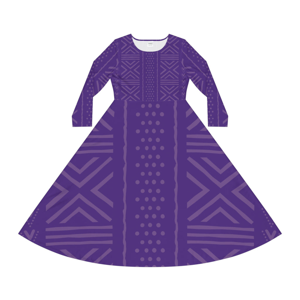 Purple African Print Dance Dress