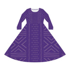 Purple African Print Dance Dress