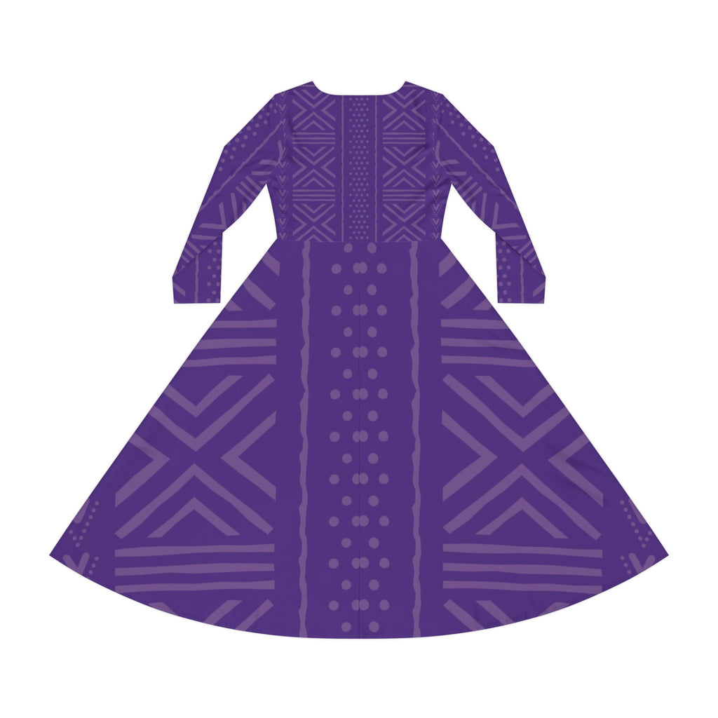 Purple African Print Dance Dress