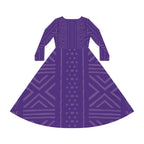 Purple African Print Dance Dress