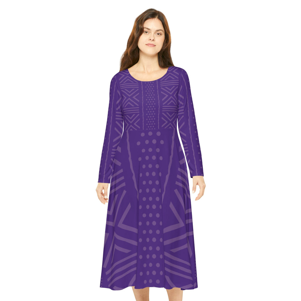 Purple African Print Dance Dress